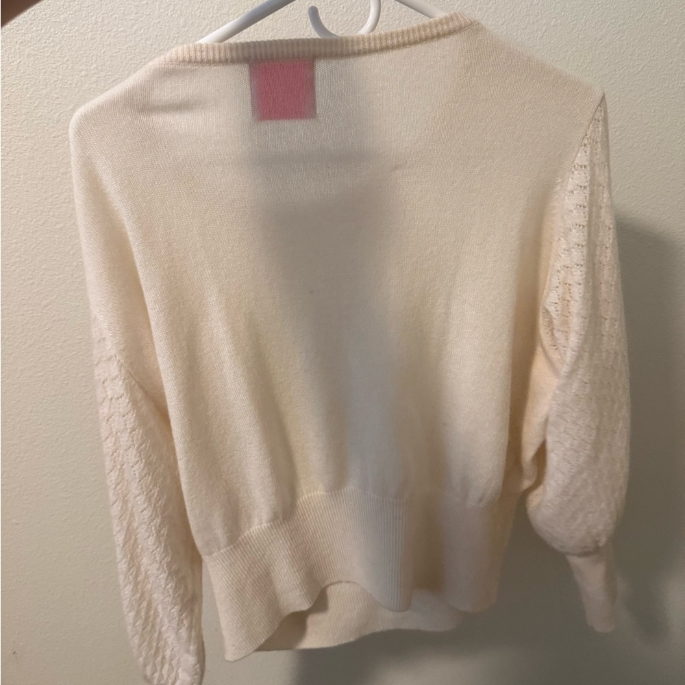 White Cashmere Sweater - Picture 3 of 5